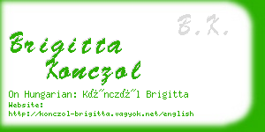 brigitta konczol business card